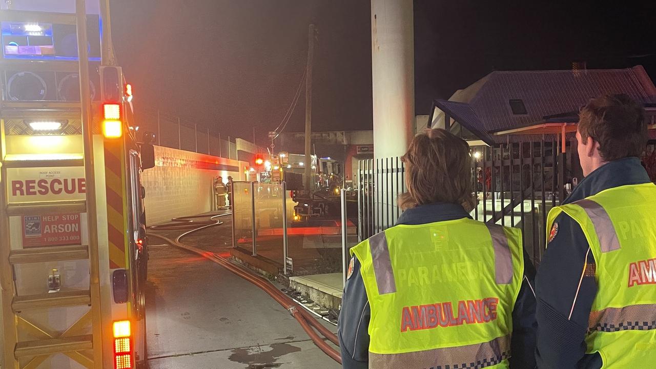 Two firefighters in hospital after factory fire at Slacks Creek ...