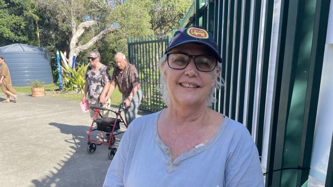 Mary McKenzie headed to the polls for the 2023 state elections at Byron Bay Public School, saying continual support for flood victims was an important issue in the Ballina electorate. Picture: Savannah Pocock