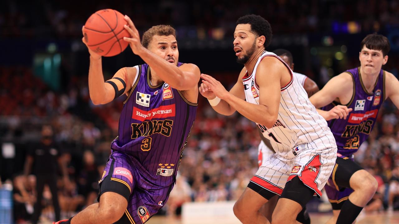 DJ Hogg had a big night but it wasn’t enough to save the Kings. Picture: Mark Evans/Getty Images