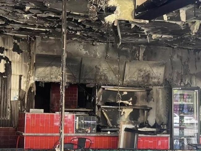 Burgertory store in Caulfield gutted by fire.