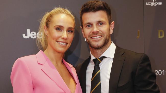 Brooke and Trent Cotchin at the Richmond best and fairest. Picture: Wayne Taylor