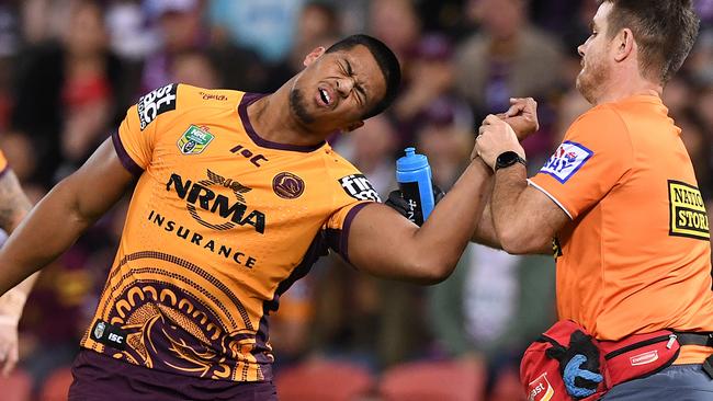 Payne Haas dislocated his shoulder in the los to Manly.