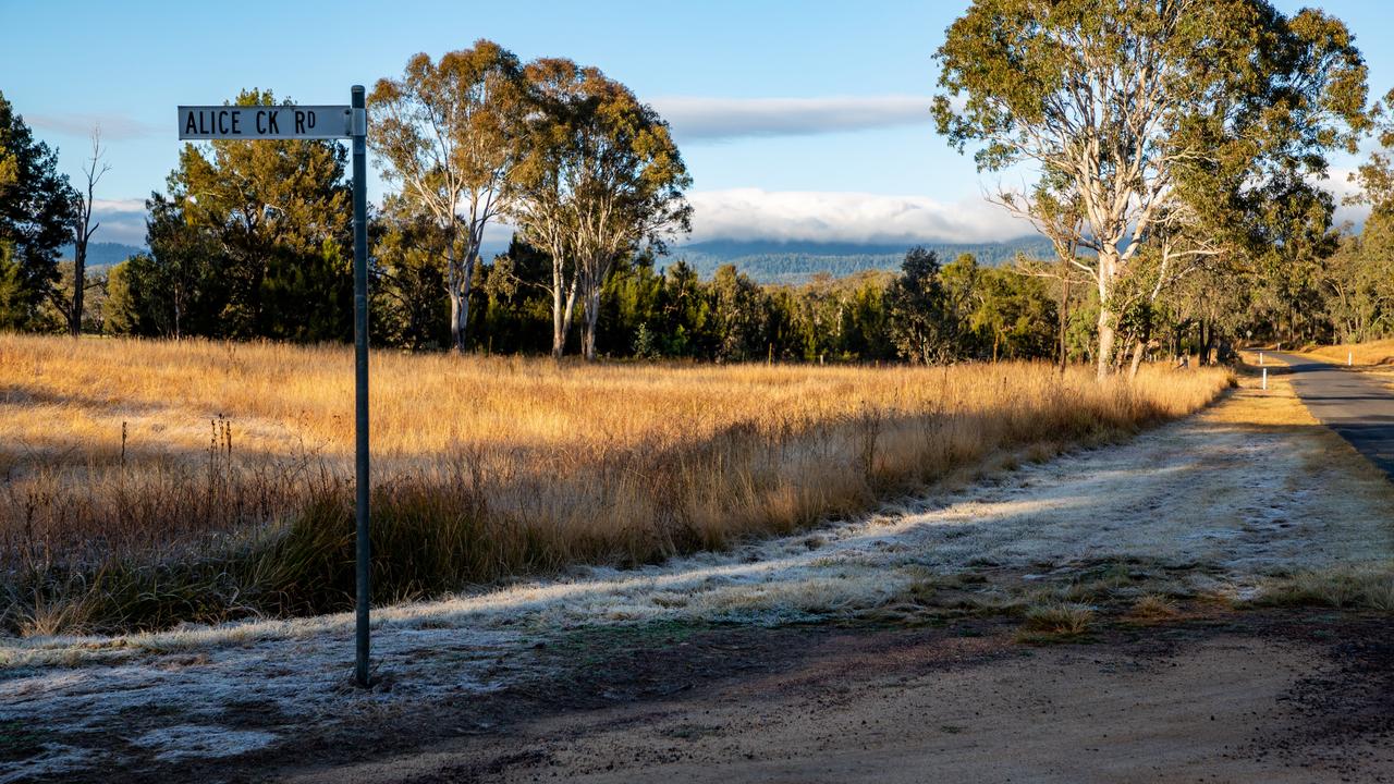 The frosty Bunya Mountains during a major cold snap on July 13, 2022. Picture: Dominic Elsome