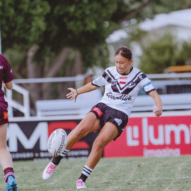 Danielle-Elizabeth Tutakangahau of the Magpies. Picture: Brian Quan.