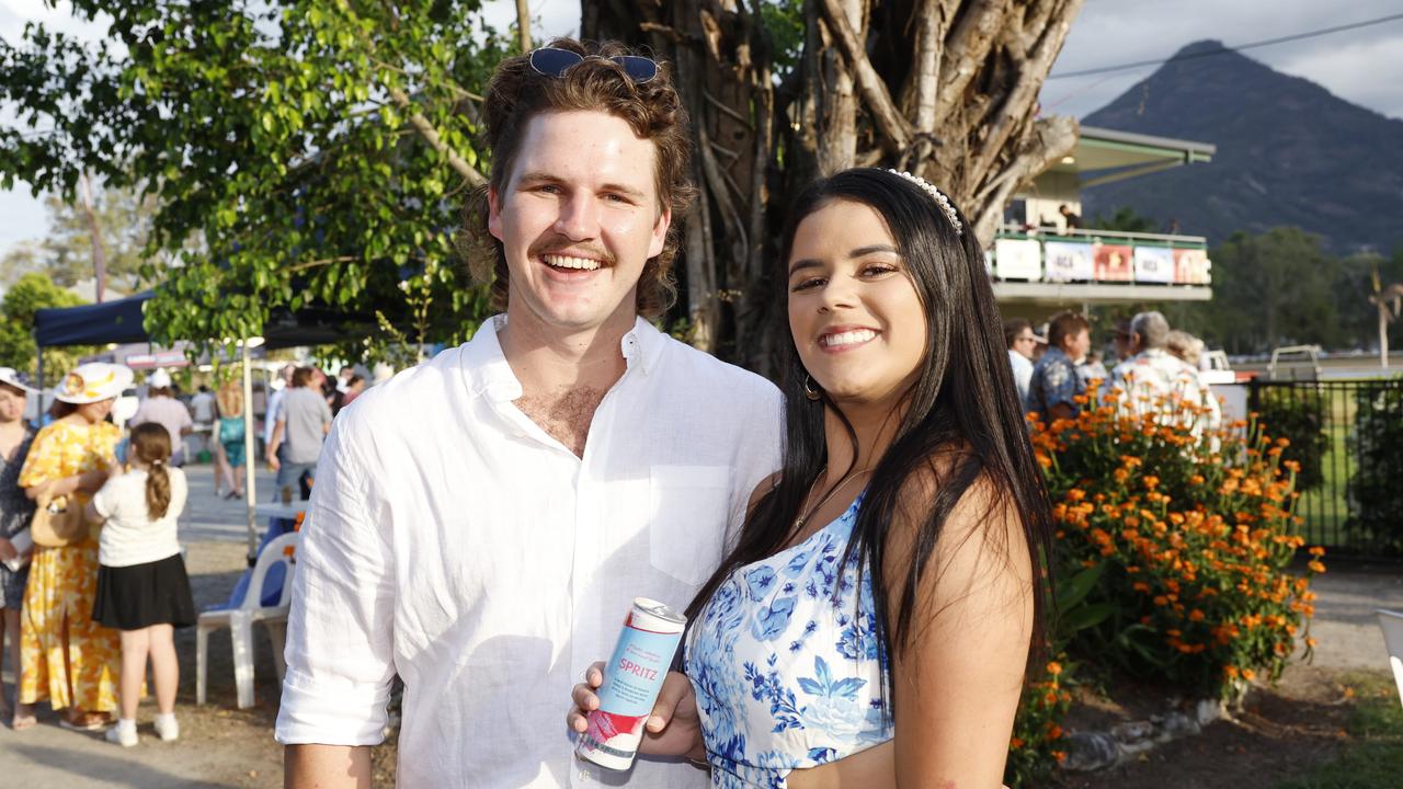 Lachy Wood and Jacinta Hartley at the Gordonvale Cup, held at the Gordonvale Turf Club. Picture: Brendan Radke