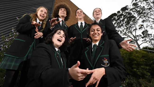 Aquinas College students from the a capella group Synergy won five awards at the National A Capella Singing Championships. Picture: James Ross