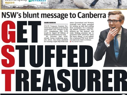 Treasurer Josh Frydenberg has dismissed state warnings on the GST carve-up. Picture: Daily Telegraph, October 4, 2018.