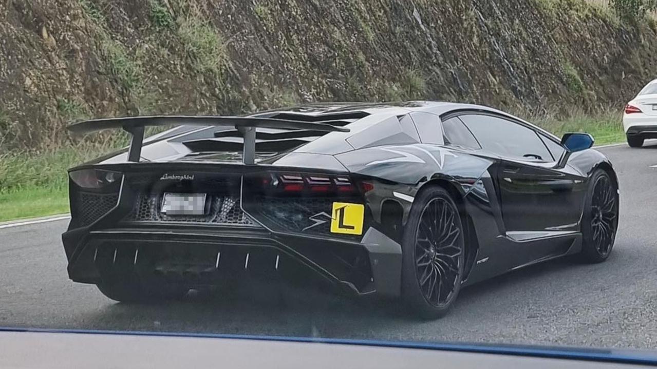 The L plater was seen on the Eastern Freeway in Melbourne driving the almost million dollar sports car. Picture: Facebook / Melbourne Car Spotters/ @benjamin_kemp03
