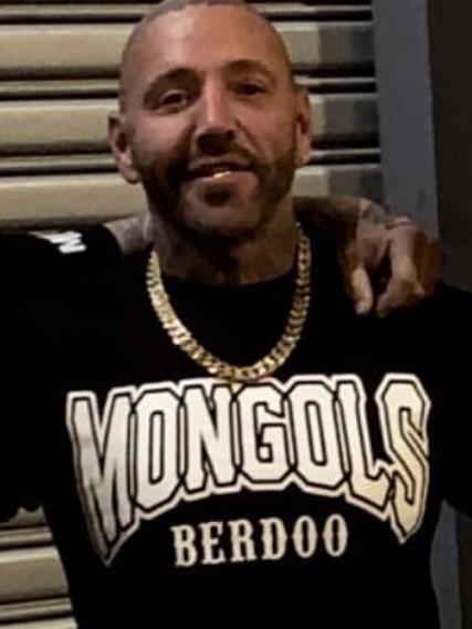 Toby Mitchell pictured in a Mongols T-shirt recently.