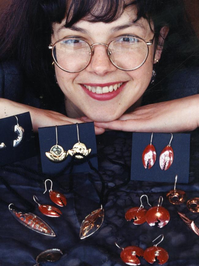 Ida Maglai with one of her earliest collections of jewellery in 1995.