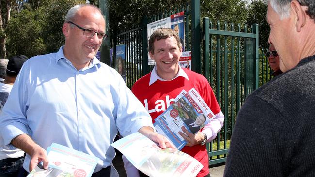 Labour Opposition Leader Luke Foley (left) has benefited from Mike Baird’s missteps.