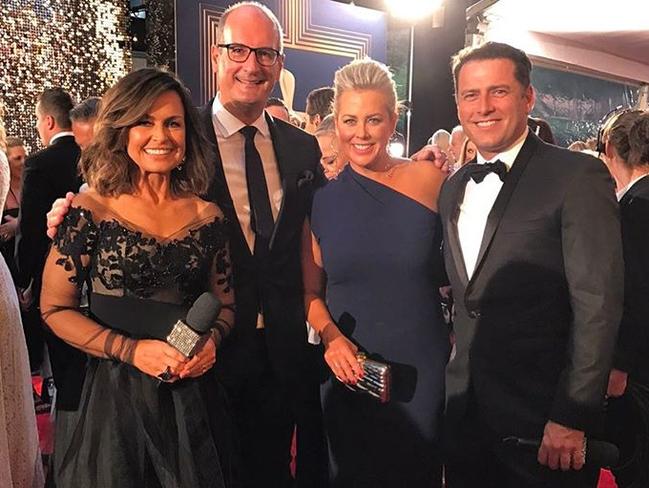 Lisa and Karl with morning TV rivals Kochie and Sam Armytage.