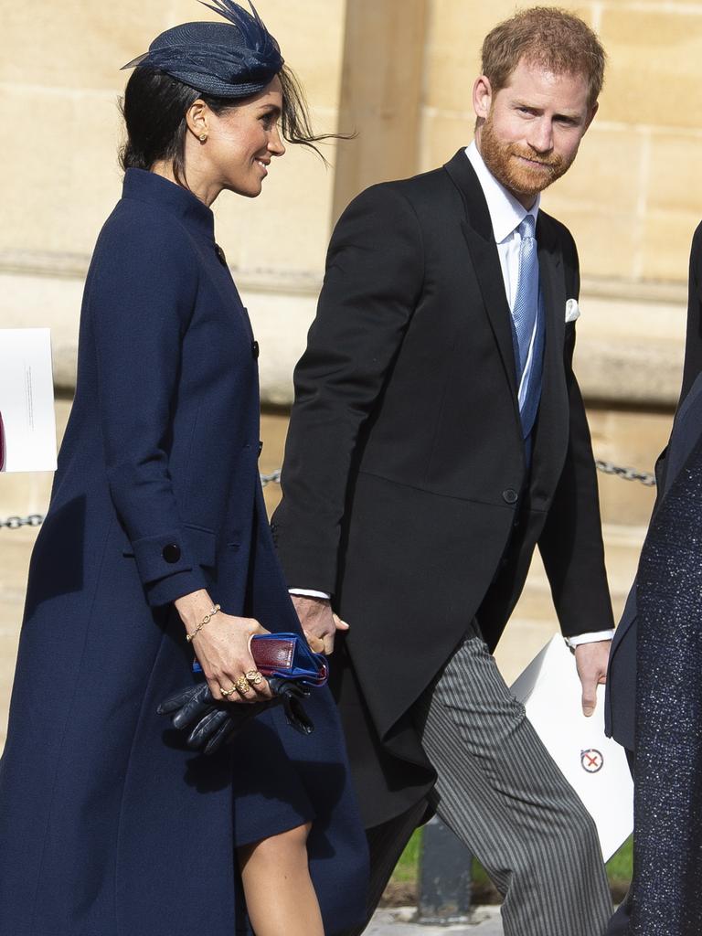 Prince Harry and Meghan at the wedding. Picture: EPA/Will Oliver