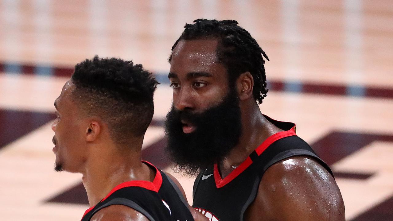 Russell Westbrook reportedly wants to split up his partnership with James Harden. Picture: Michael Reaves/Getty Images