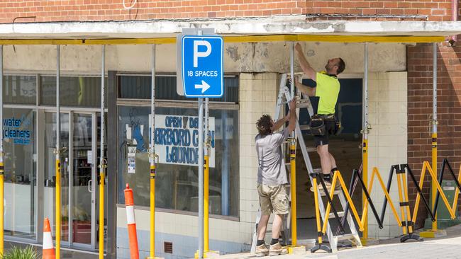 Freshwater was dead during the renovations on Lawrence St, Freshwater. Photo from September, 2019. Picture: Troy Snook.