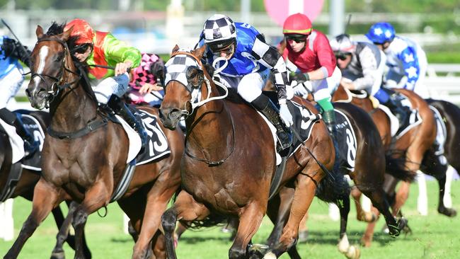 Dream Hour races away to win The Gateway at Eagle Farm. Picture: Natasha Wood/Trackside Photography