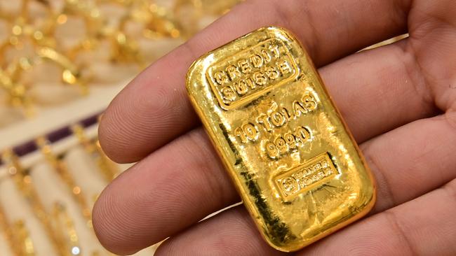 Wealth advisers often recommend gold as a minor part of diversified portfolios. Picture: AFP