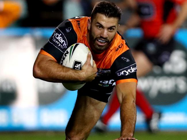 Tigers fullback James Tedesco will switch to the Roosters in 2018. Picture: Gregg Porteous