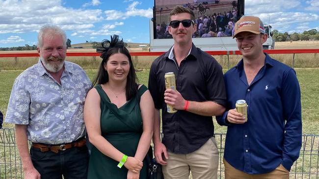 Simon 'Scoofa' Jeffery with his children Matilda, Ned and Harry. Picture: Contributed