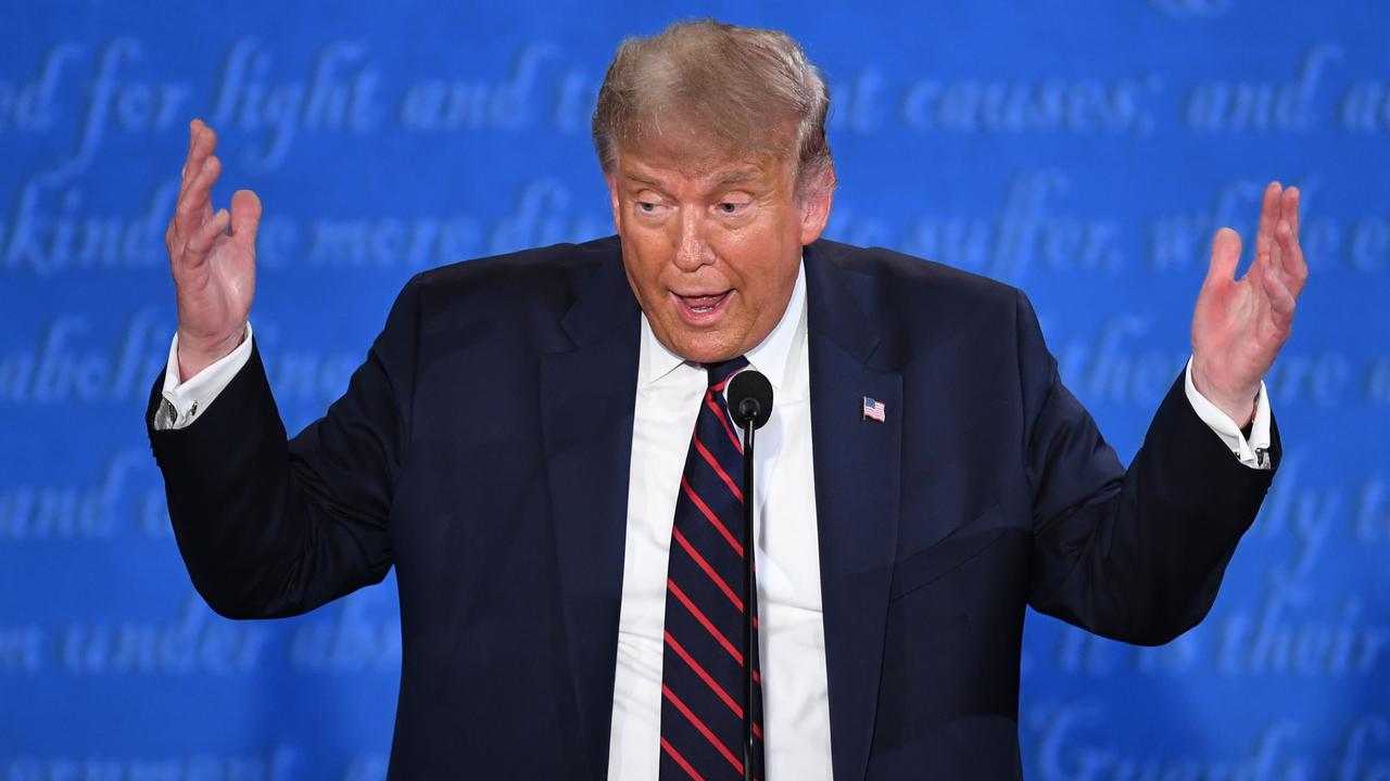 US President Donald Trump speaks during the first presidential debate in Cleveland on September 29, 2020. Picture: Saul Loeb/AFP