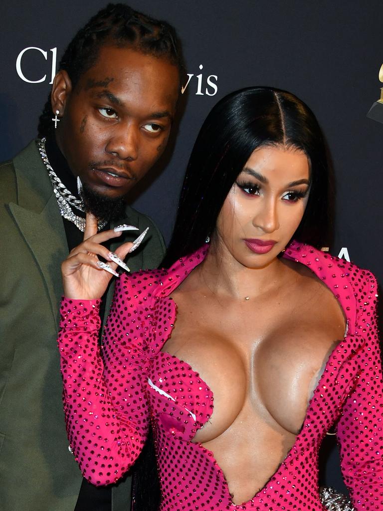 Cardi B and boyfriend Offset. Picture: AFP