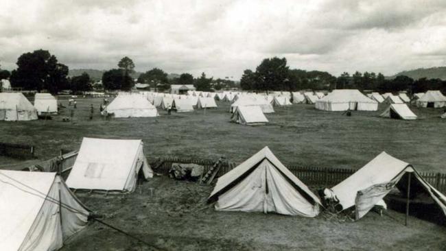 The quarantine camp in Albury in 1919. Picture: Albury &amp; District Historical Society