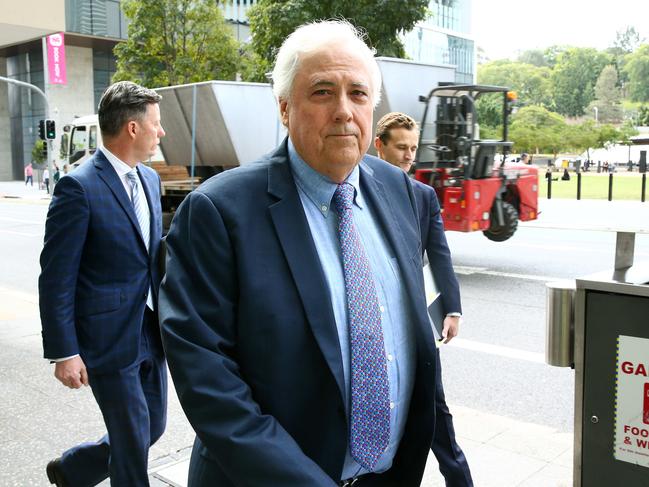 Clive Palmer at Brisbane Supreme Court defending his assets from being frozen by the government liquidator. Photographer: Liam Kidston