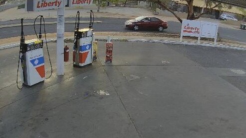 CCTV footage captured by a petrol station on Spearwood Ave in the moments leading up to the tragic crash. Picture: PFES