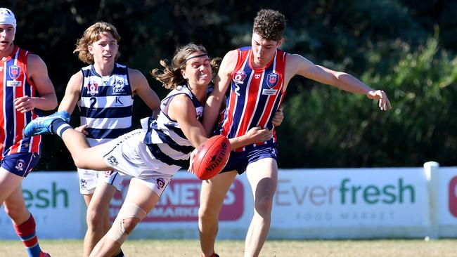 QAFL colts action - Wilston Grange and Broadbeach at Hickey Park. Picture, John Gass