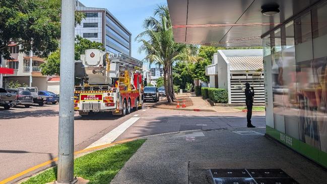 Multiple NT Police and Fire units attend an incident on Gardiner St, Darwin CBD on January 31, 2025