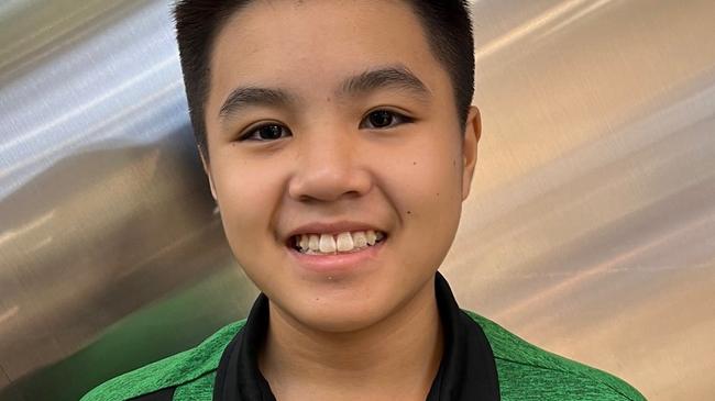 Essington School student Jayden Wong, 15, prior to his diagnosis with grey zone lymphoma in February 2024. Picture: Supplied