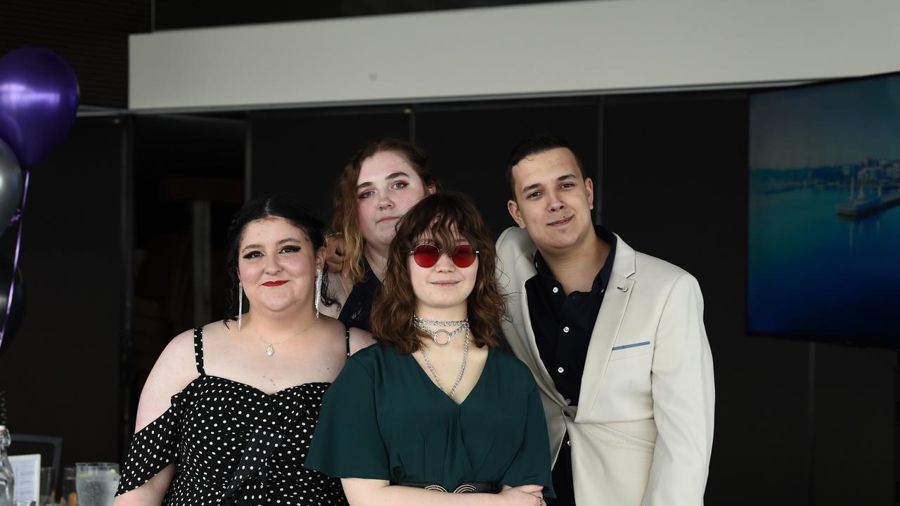 Shalea Brumby, Ollie Sherlock, Jamie Stevenson and Bayley Fisher at the Northern Bay College Graduation. Picture: David Smith