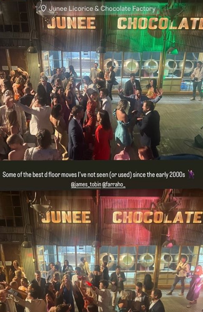 They exchanged vows at the Junee Licorice & Chocolate Factory in Junee, NSW. Picture: Instagram