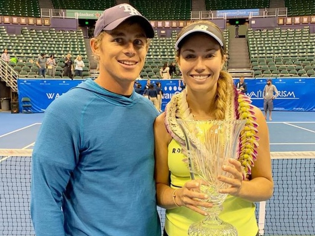 Danielle Collins (right) and Tom Couch. Picture: Instagram