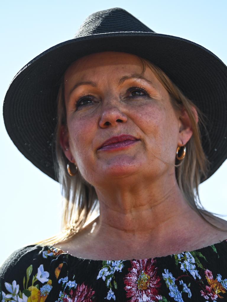 Australian Environment Minister Sussan Ley was the federal representative of Mr Morrison’s government at the event. Picture: AAP Image/Lukas Coch.