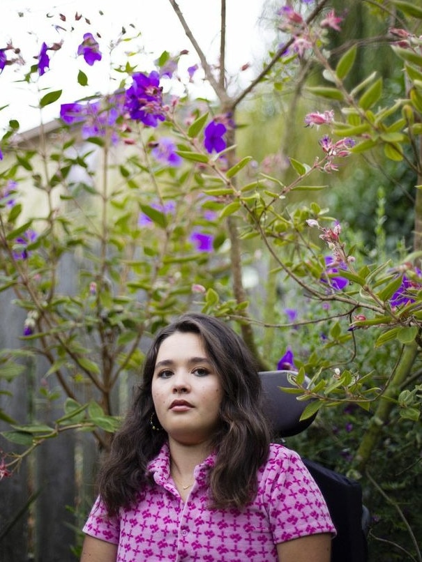 Sylvia Colt-Lacayo at her childhood home in Oakland, Calif., last month. Picture: Talia Herman