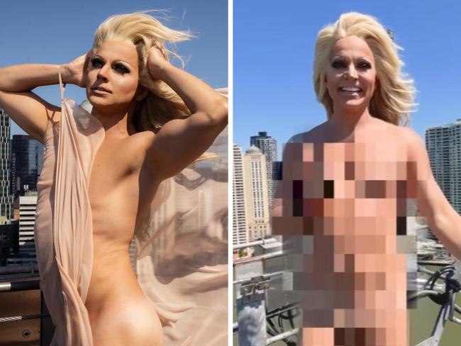 Courtney Act on Storey Bridge.