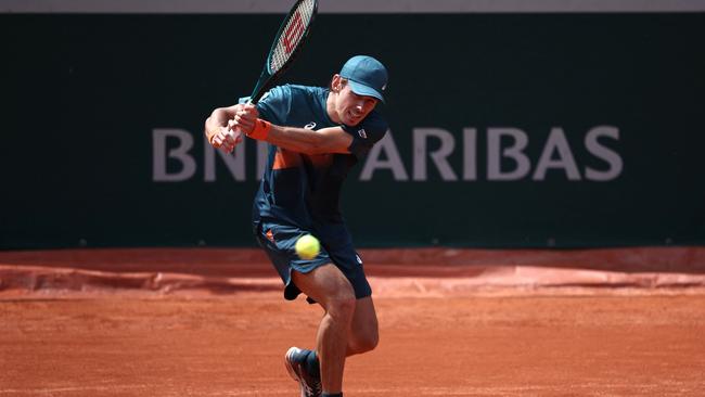 Alex de Minaur ran out of steam against Alexander Bublik. (Photo by Anne-Christine POUJOULAT / AFP)