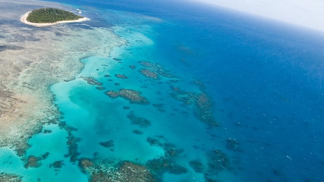 Great Barrier Reef from above. (Taken prior to Cyclone Jasper.)