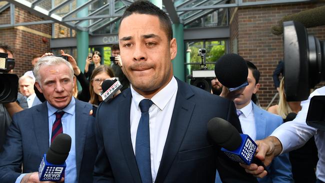 Jarryd Hayne was charged with sexual assault and inflicting bodily harm. (AAP Image/Joel Carrett) NO ARCHIVING