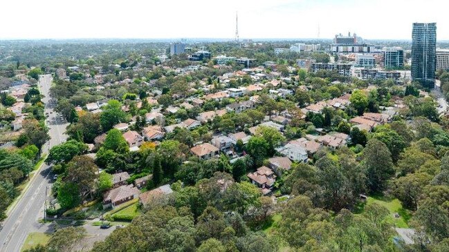 A photo of the current St Leonards South area, which currently comprises a mix of low density homes.