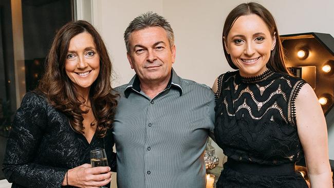 Karen Ristevski with her husband Borce Ristevski and daughter Sarah. Supplied