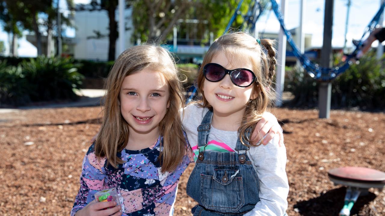 School holiday fun at Scarborough Beach Park. Audrey Boulton and Hazel Cheetham, of Clontarf. Picture: Dominika Lis