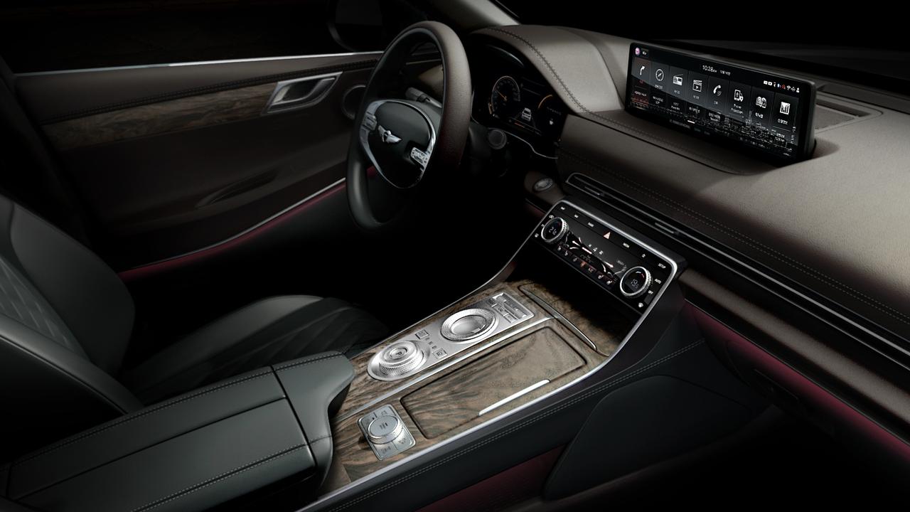 The interior features a mix of traditional woodgrain and more modern finishes. Picture: Supplied.