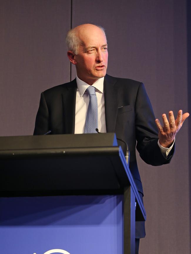 Sir David Higgins gives the Bradfield keynote speech. Picture: Richard Dobson