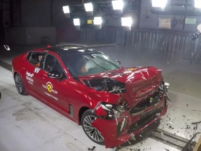 Kia Stinger crash test screen shot (2017). Picture: Supplied