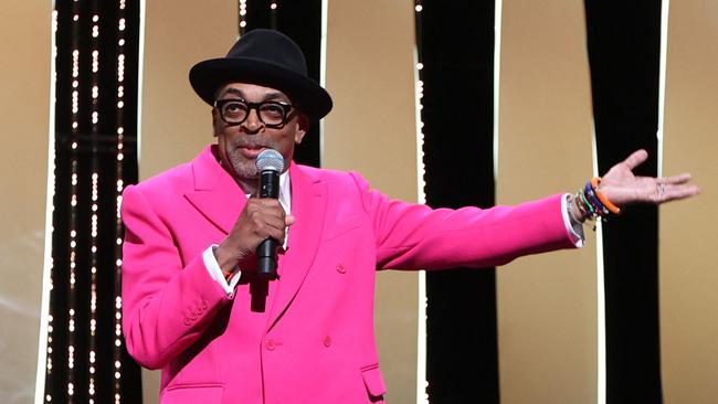 US director and Jury President of the 74th Cannes Film Festival Spike Lee delivers a speech. Picture: AFP