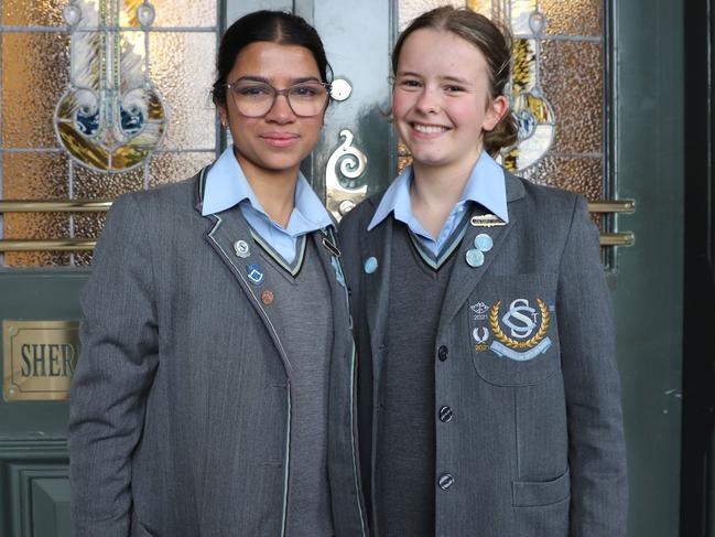 St Catherine’s School, Melbourne 2025 College captains: Vinuki Ranatunga (left) and Rachel Carton (right).