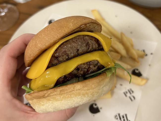 You could easily mistake this vegan burger for Macca’s. Picture: news.com.au/RebekahScanlan