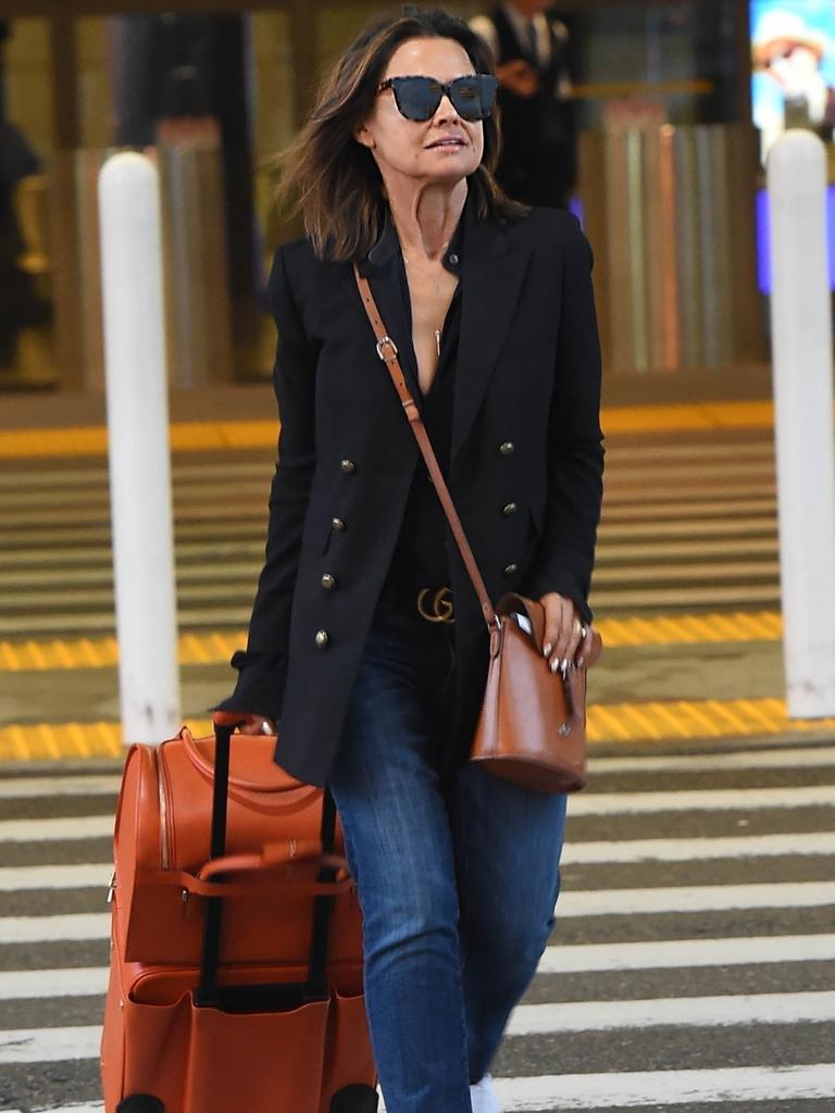 Lisa Wilkinson’s bra and jeans zip triggered the scan. Picture: Backgrid